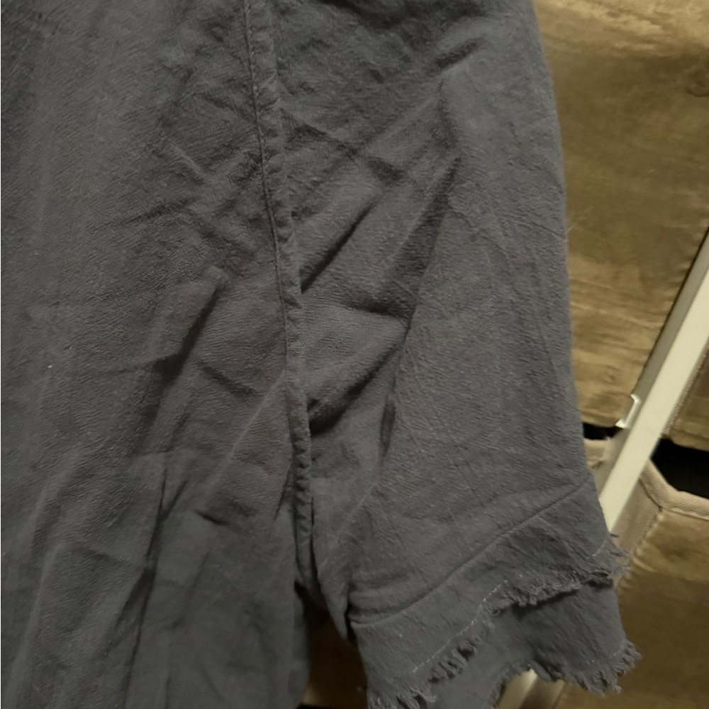 Casual Charcoal Short Sleeve Top - Picture 2 of 4